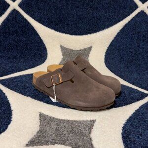 Birkenstock Boston Clog Suede Sandal Mocha Women’s Size 7 8 9
